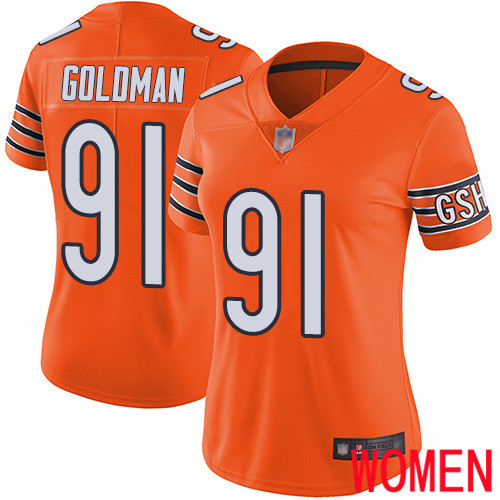 Chicago Bears Limited Orange Women Eddie Goldman Alternate Jersey NFL Football #91 Vapor Untouchable